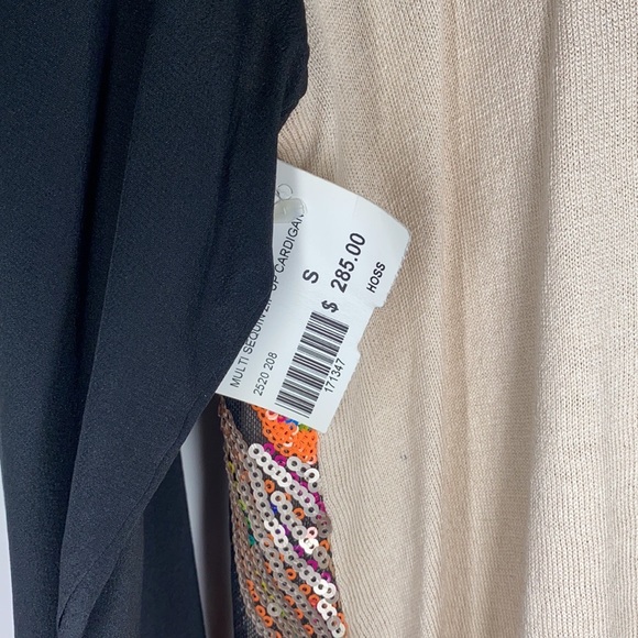 NWT Hoss Intropia #33 Sequin Zip Cardigan Small - Picture 4 of 8